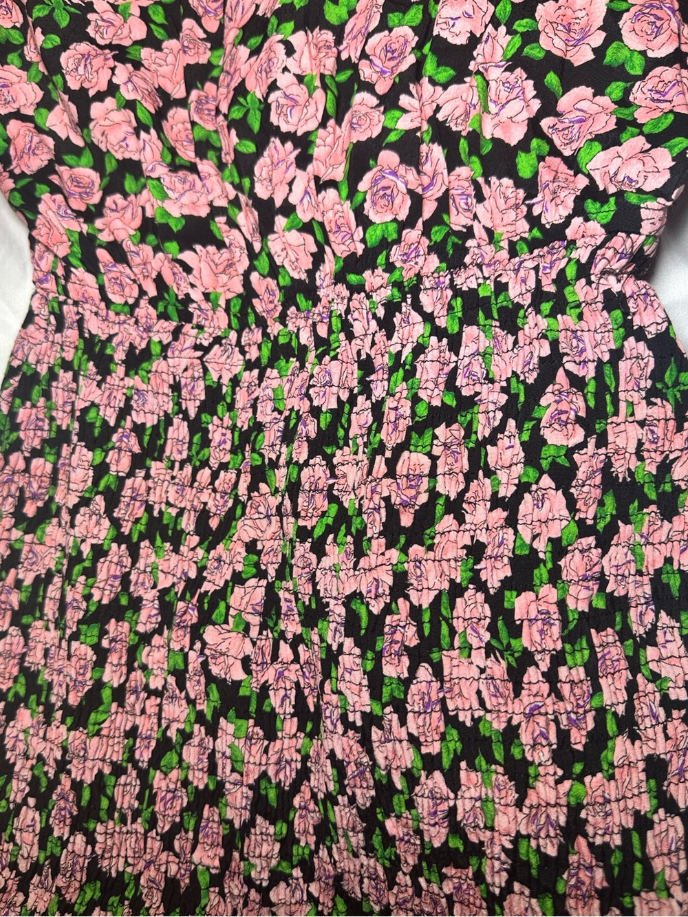 NWT ZARA pink rose floral print minidress in size Small - Picture 4 of 16